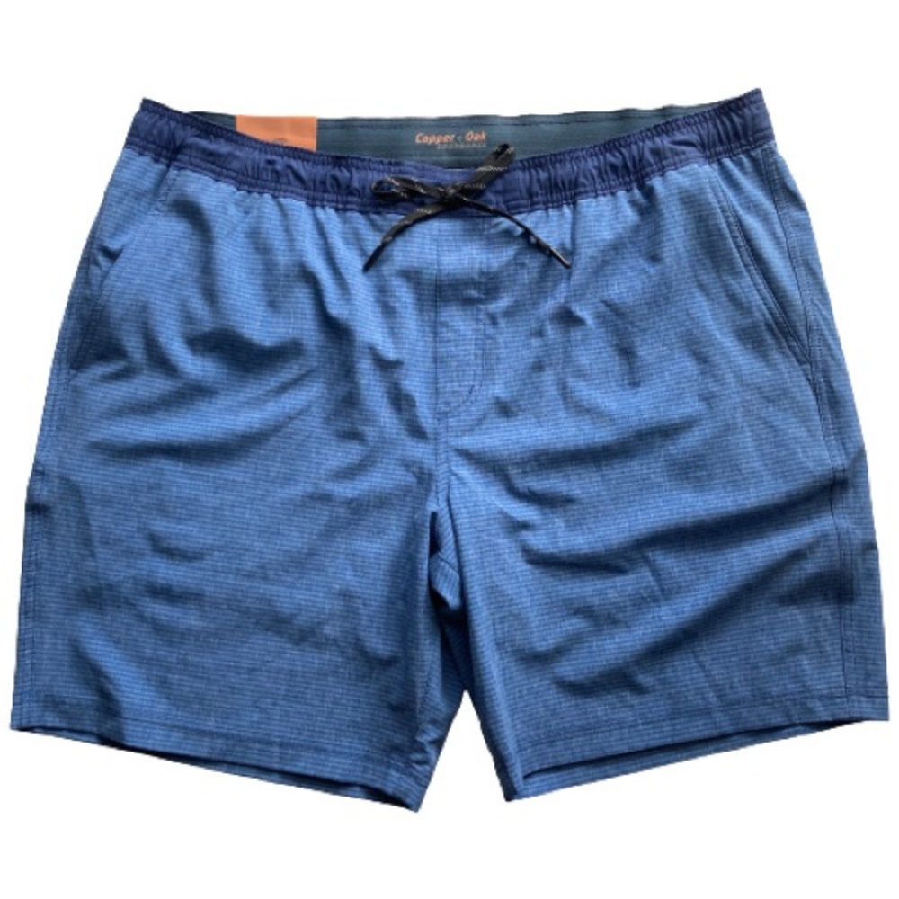 Copper + Oak Endurance All Day Short Mens Size XXL Navy Heather Stripe NWT